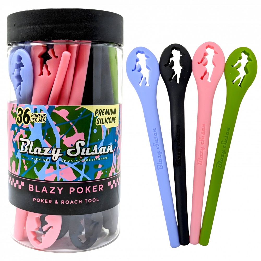 Blazy Susan Cone Poker & Roach Tool - Assorted Colors - 36ct Jar Blazy Susan Cone Poker & Roach Tool - Assorted Colors - 36ct Jar